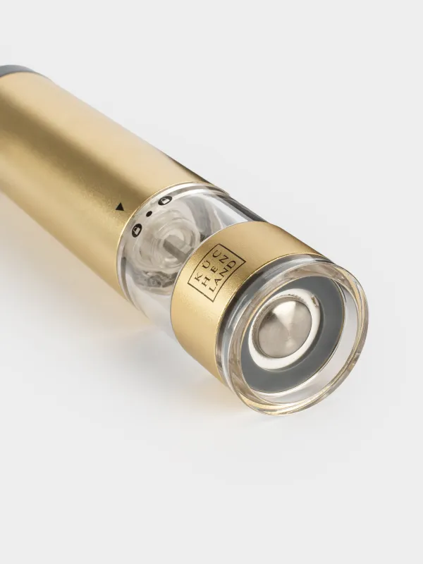 Spice mill, 22 cm, Electric, metal / plastic, LED W, Golden, Piquant, image-2