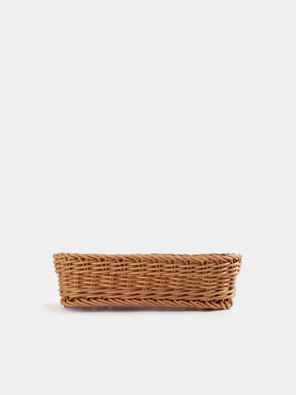 Cutlery basket, 25x10 cm, rattan, rectangular, brown, Twig, image-1