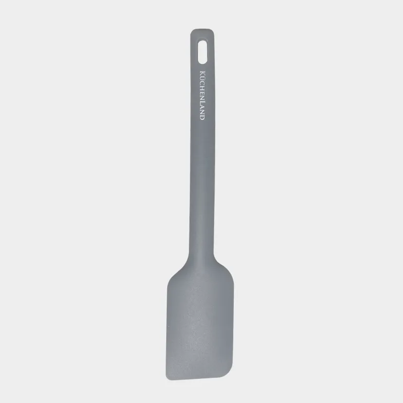 Spatula, 28 cm, silicone, grey, Grey steel