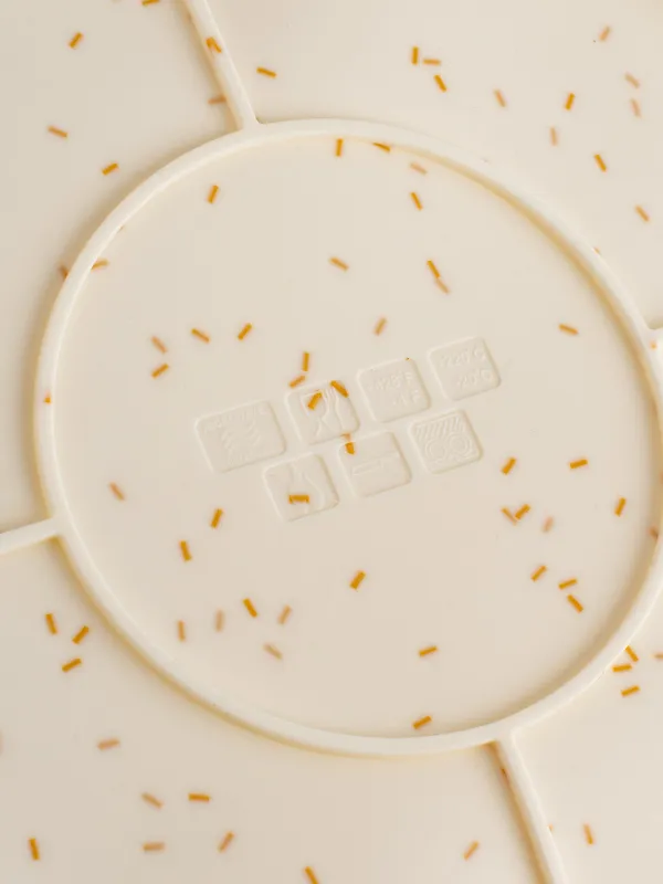 Baking dish, 25 cm, silicone / steel, round, milk, speckled, Bakery speckled, image-4