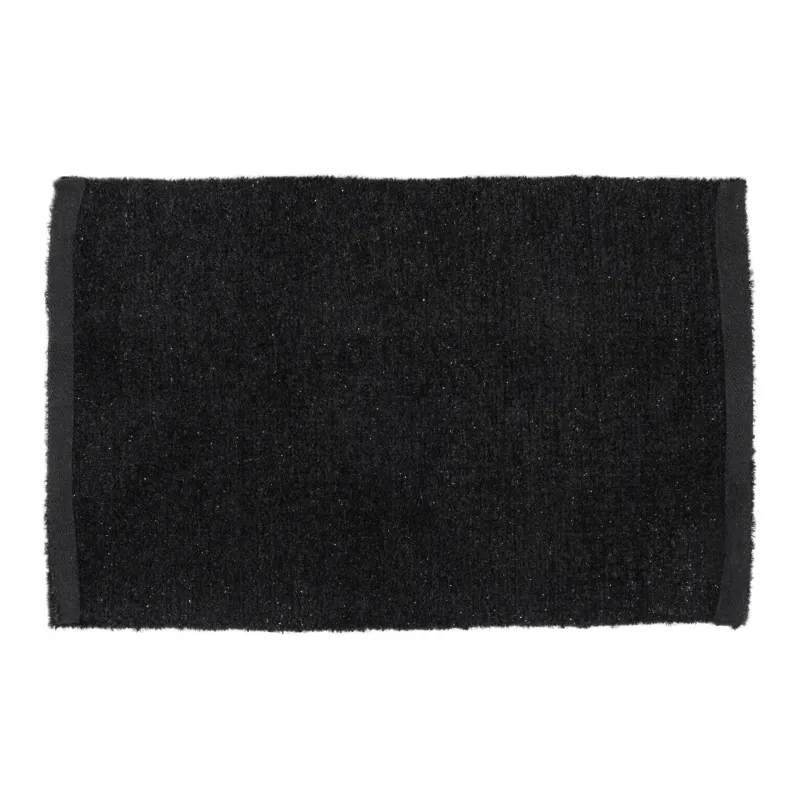 Mat, 50x80 cm, anti-slip, cotton / polyester, black, Gradan, image-3