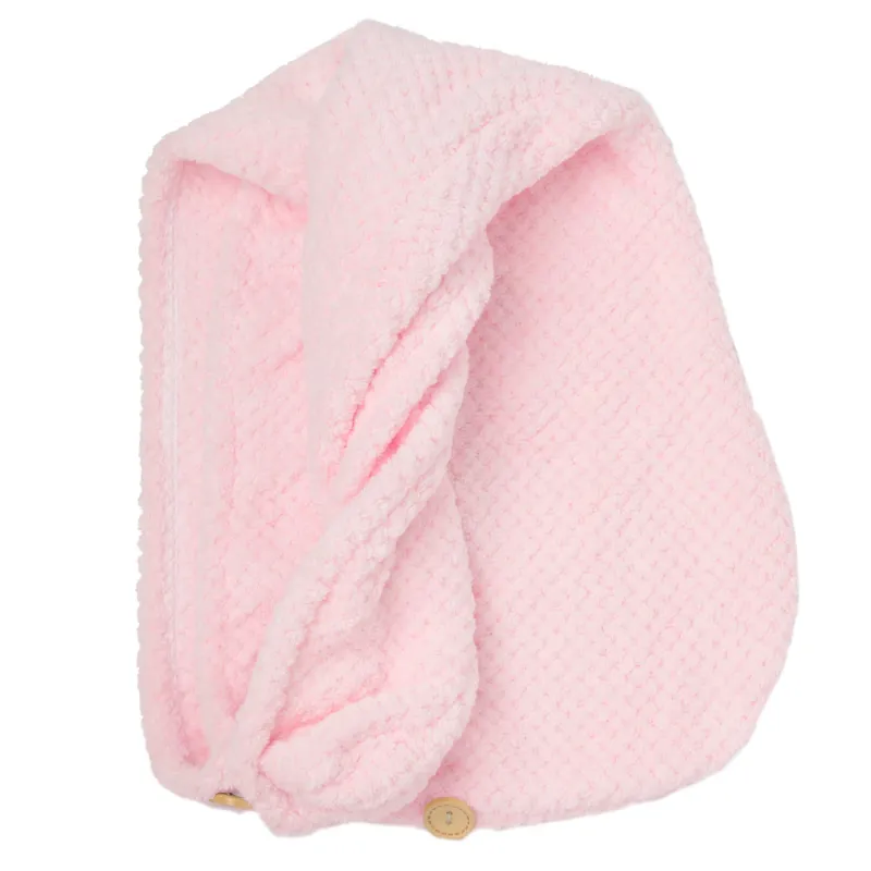 Turban towel for hair, 62x24 cm, microfiber, pink, Fiber spa, image-0