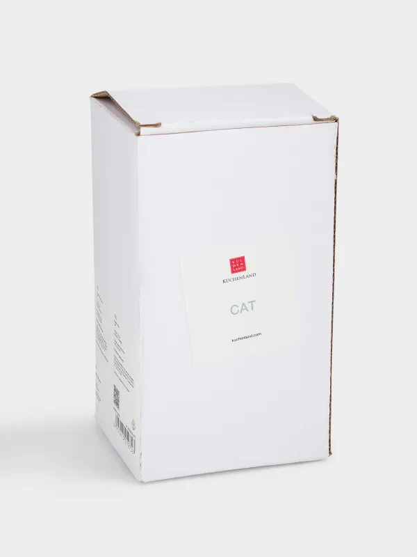 Statuette, 11 cm, polyresin, Champagne, Kitten sitting, Cat, image-4