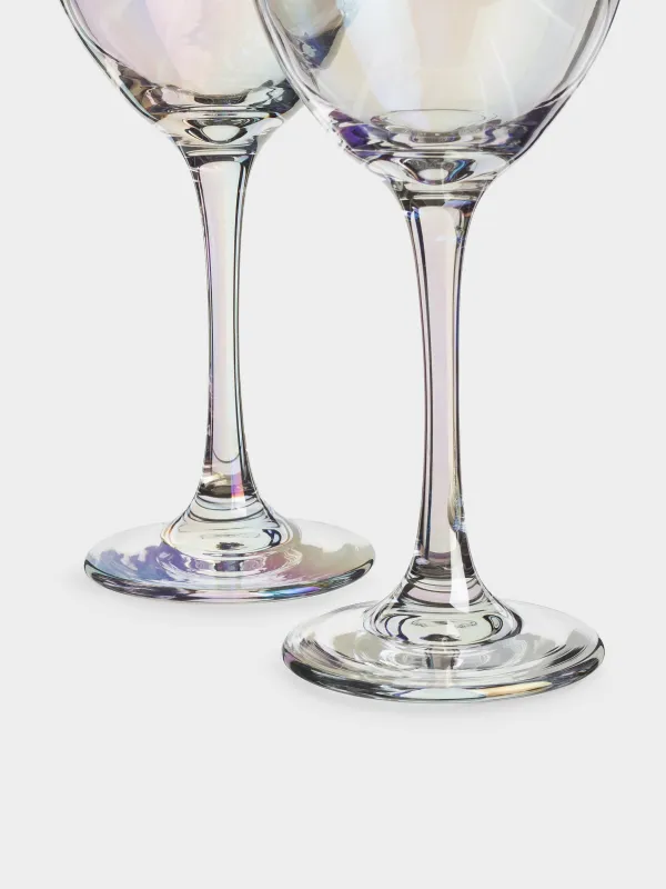 White wine glass, 320 ml, 2 pcs, glass, mother of pearl, Floyd polar, image-3