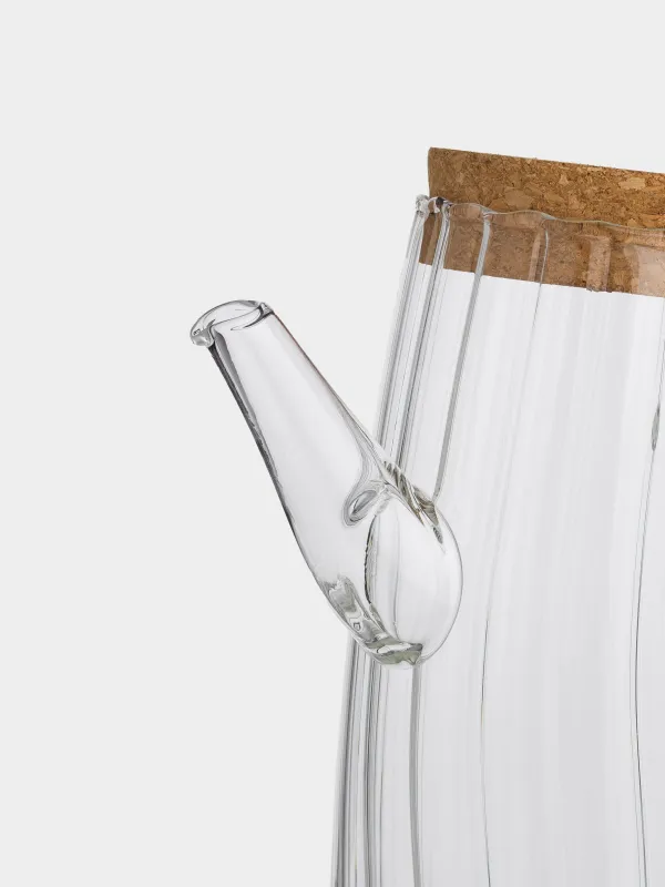 Oil or vinegar container, 750 ml, with lid, glass B, Camellia, image-3