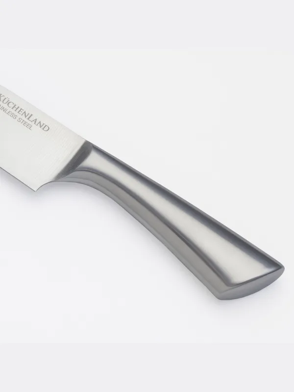 Knife set, 6 pcs, in stand, with peeler / scissors, steel / plastic, Pascale, image-4