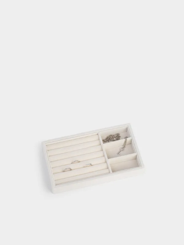 Jewelry storage organizer, 21x12 cm, MDF / velvet, beige, Ethics, image-4
