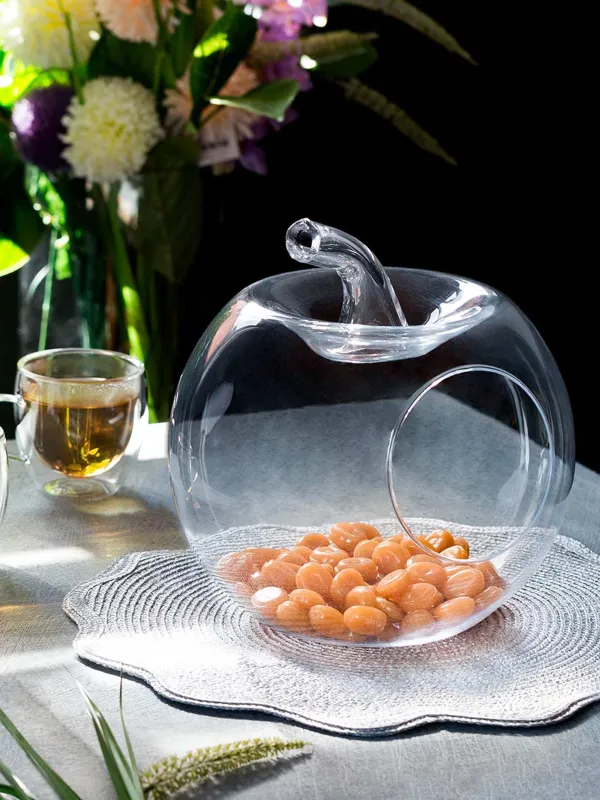 Candy box, 27x24 cm, glass, Apple, Clear, image-4