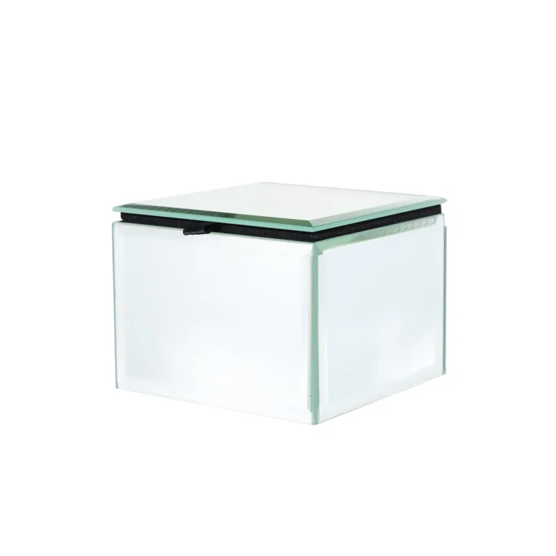 Jewelry box, 9x7 cm, glass, Mirror, Glossy
