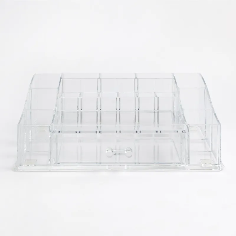 Organizer for cosmetics, 28x9 cm, 16 units, with drawer, plastic, Basic, image-1
