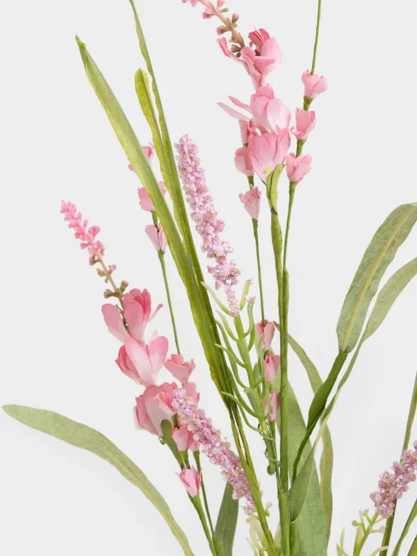 Decorative branch, 86 cm, plastic / polyester, Pink lupine, Flower garden, image-3