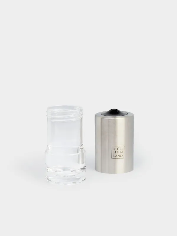 Salt and pepper set, 13 cm, on a stand, acrylic / steel, Spices, image-5
