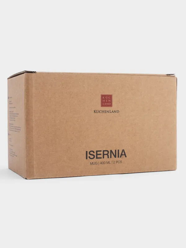 Mug, 350 ml, 2 pcs, ceramics, black and white, speckled, Isernia, image-4