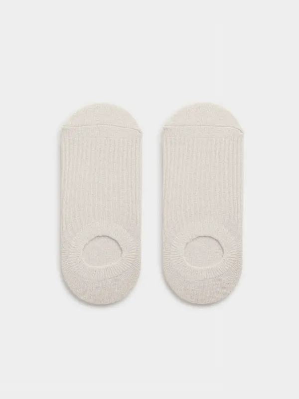 Women's no-show socks, size 36-38, cotton / nylon, light pink, Glint, image-2