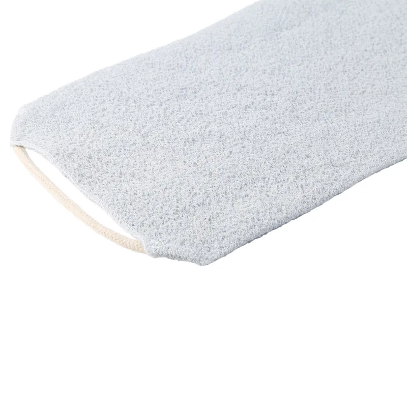 Shower set, 2 pcs, washcloth-band/washcloth-mitten, nylon / cotton, gray-blue, Unique spa, image-3