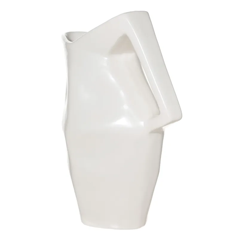 Jug, 1.6 l, porcelain P, milk, Crumpled effect, Crumple, image-1