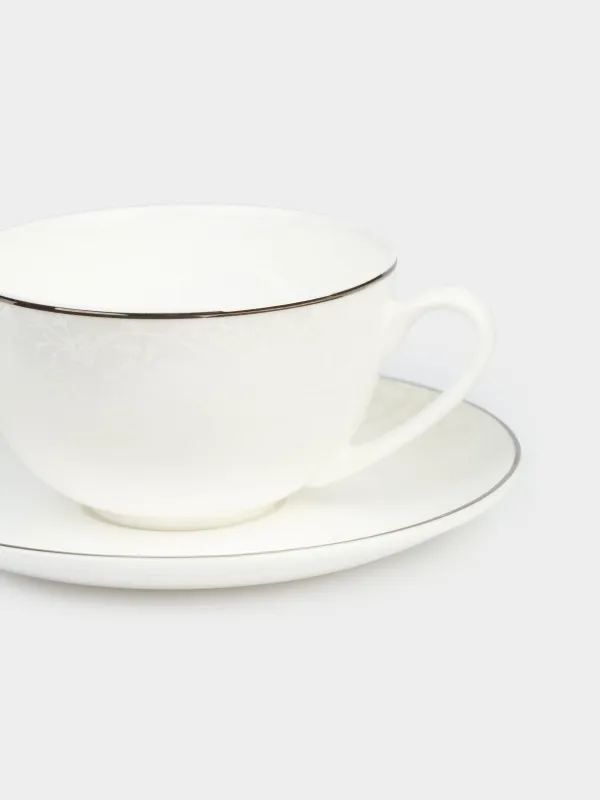 Tea pair, 2 pers, 4 pr, 250 ml, porcelain F, Pearl-platinum, image-5