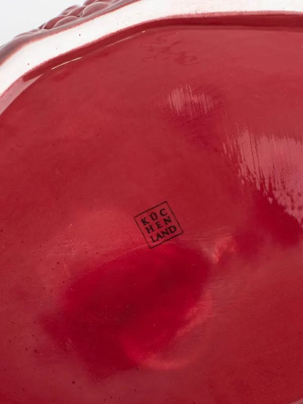 Fruit vase, 25x18 cm, ceramic, burgundy, Pomegranate, Pomegranate, image-3