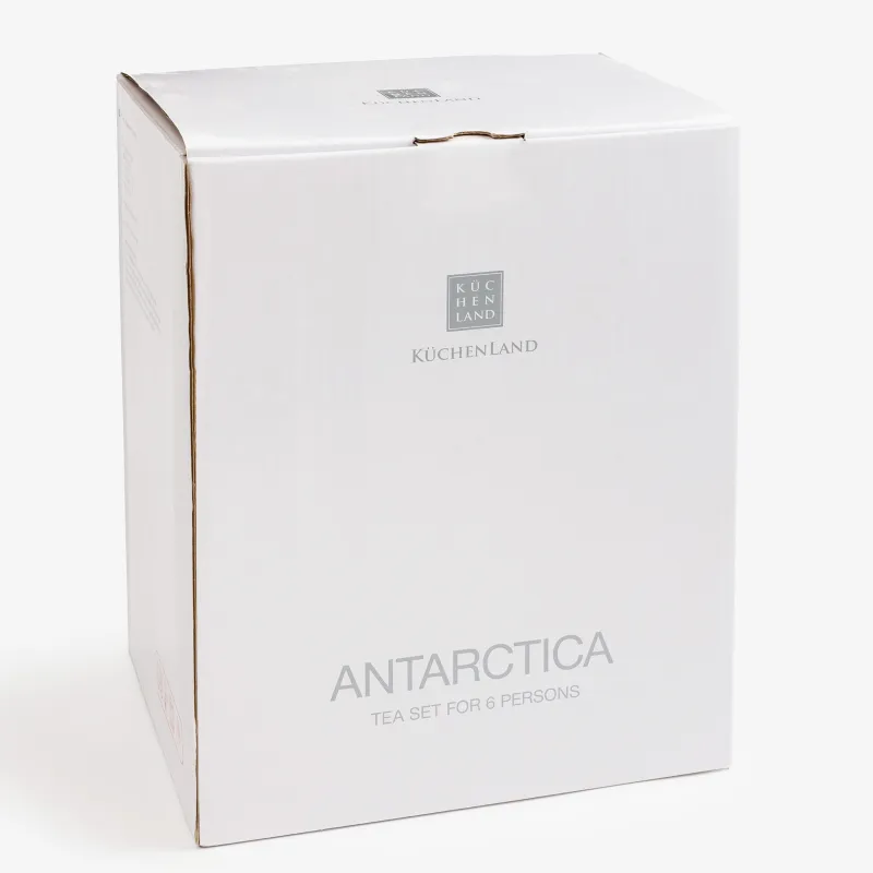 Tea set, 6 pers, 15 pr, porcelain F, Antarctica, image-5