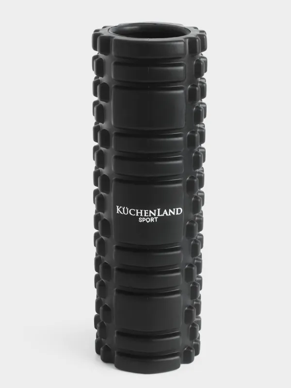 Massage roller, 30 cm, for yoga and fitness, EVA, black, Sport, image-0