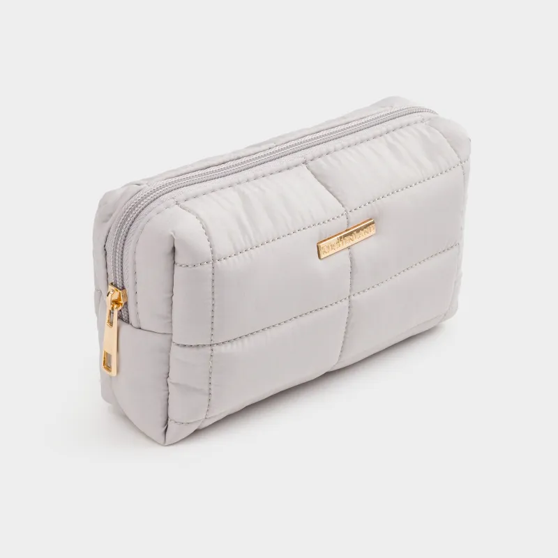 Cosmetic bag, 18x11 cm, quilted, polyester, color, One stitch, image-1