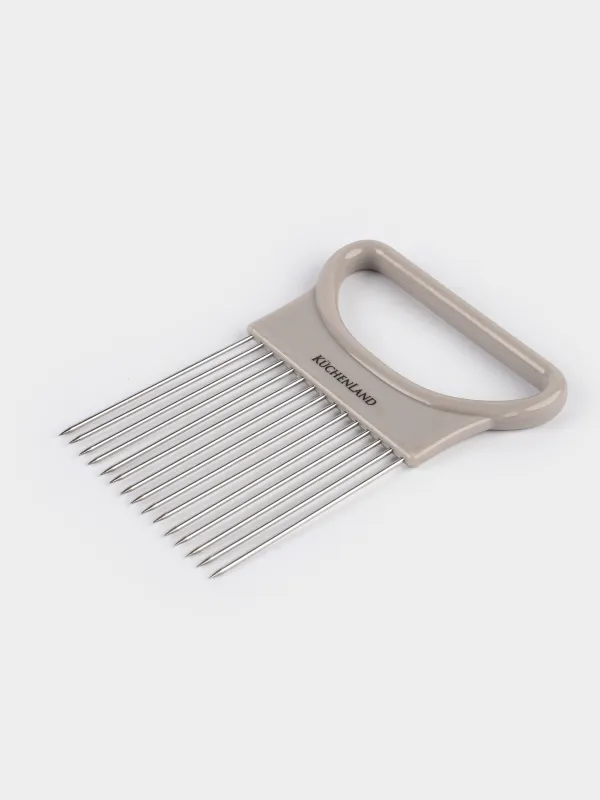 Onion slicer holder, 11x9 cm, plastic / steel, Beige, Soft Kitchen, image-4