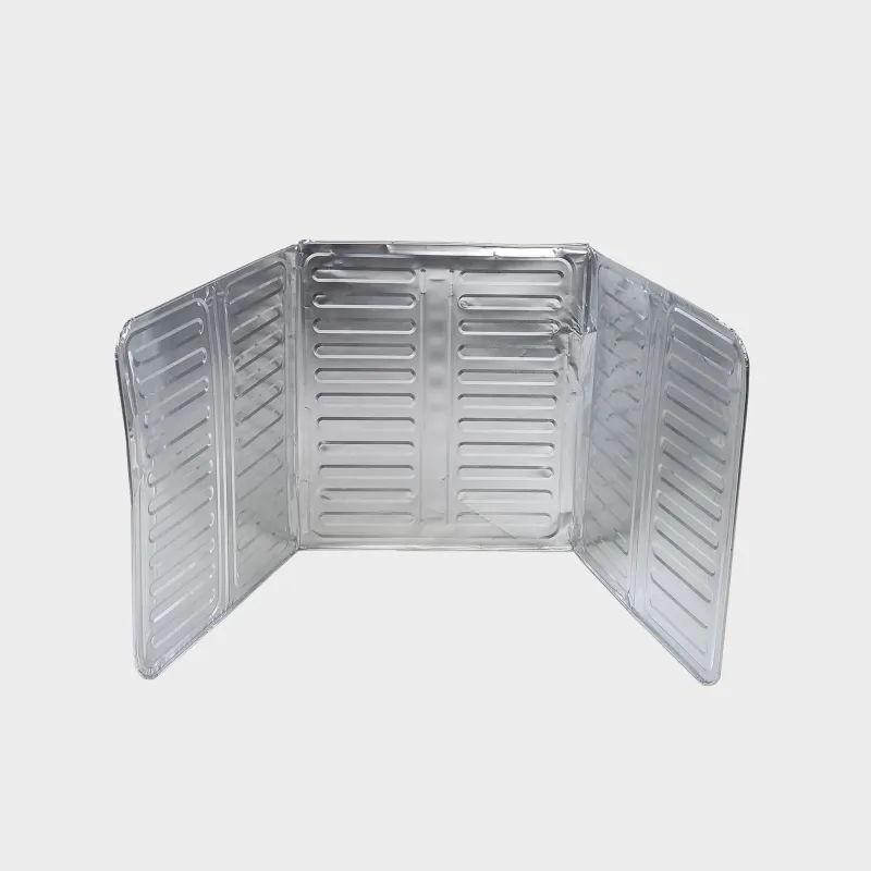 Protective screen for the stove, 84x33 cm, folding, aluminum, Classic