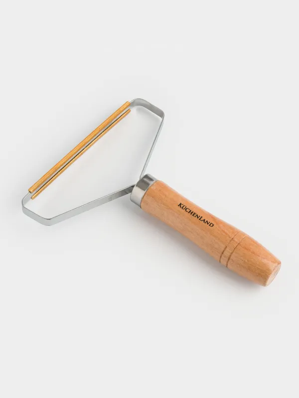 Wool cleaning brush, 16 cm, metal / wood, Black clean, image-3