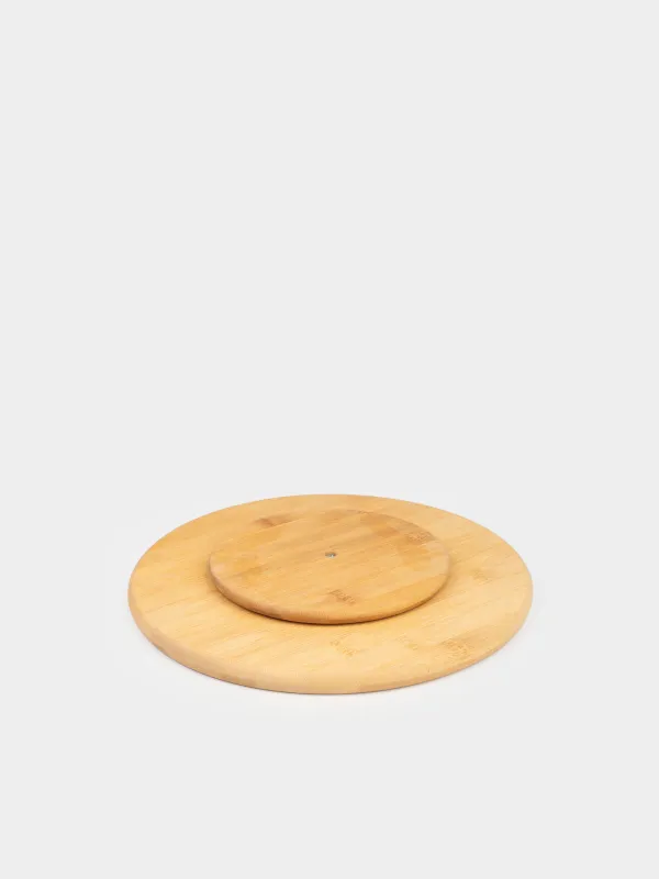 Serving dish, 30 cm, rotating, bamboo, Bamboo, image-5