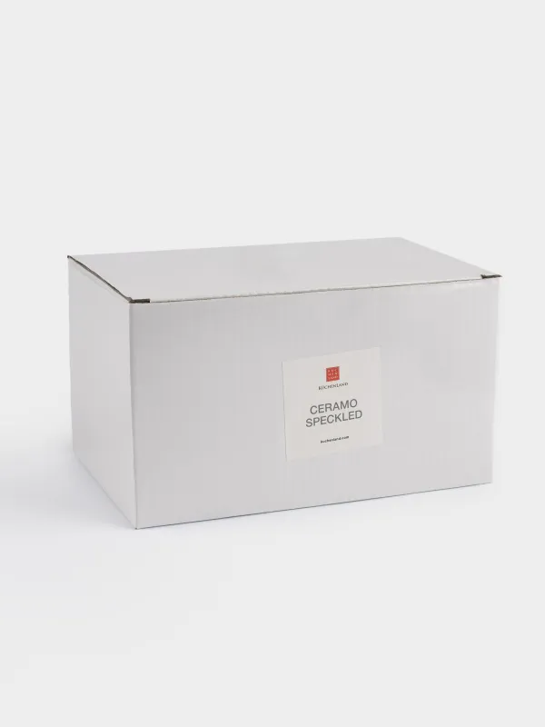 Butter dish, 18 cm, ceramic, rectangular, milky beige, speckled, Ceramo speckled, image-6