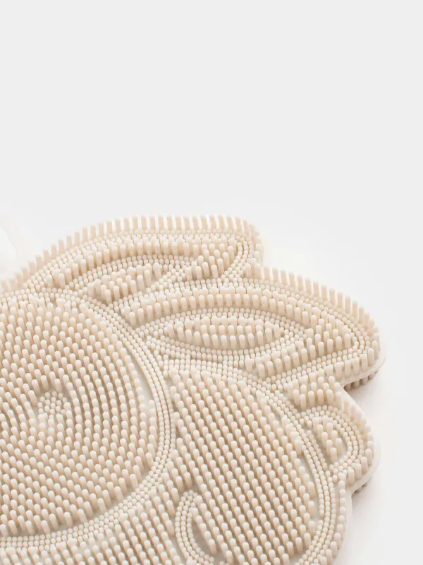 Dish washing sponge, 13 cm, Silicone, gray, Rabbit, Manny, image-2