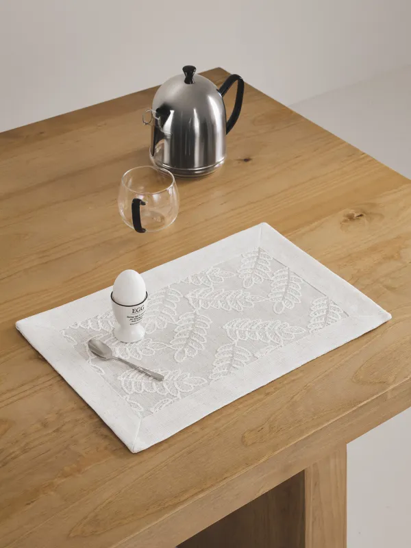 Placemat, 30x45 cm, polyester, rectangular, milky, Leaves, Fall foliage, image-2
