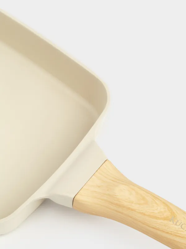 Omelette pan, 18x15 cm, coated, aluminum, beige, Sentimentality, image-1