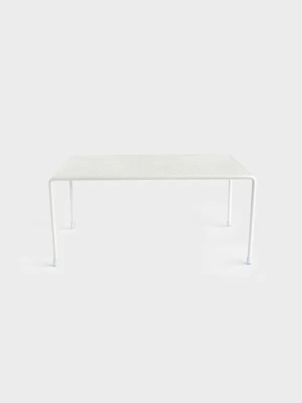 Shelf organizer for the cabinet, 35х23 cm, metal, milky, Grid, Method, image-0