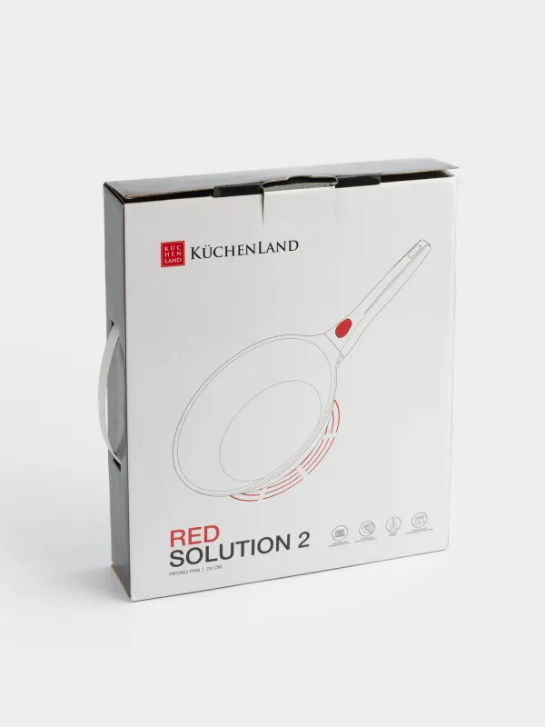 Frying pan, 24 cm, removable handle, coated, aluminum, Solution Red 2, image-8