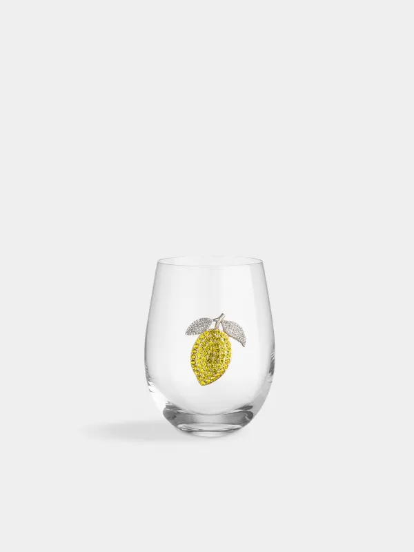 Glass, 10 cm, 500 ml, glass / metal, Lemon, Lux elements, image-0
