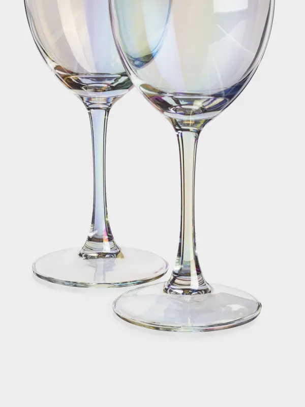 Red wine glass, 420 ml, 2 pcs, glass, mother of pearl, Floyd polar, image-2