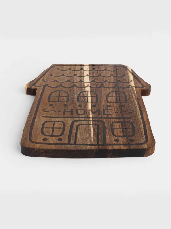 Cutting board, 23x30 cm, wood, House, Noble tree, image-4