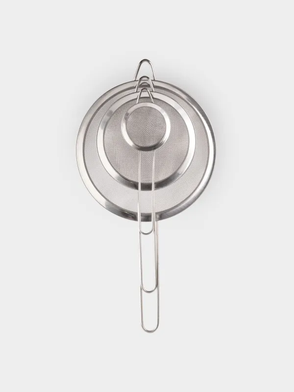 Set of sieves, 3 pcs, with handle, steel, Egoist, image-0