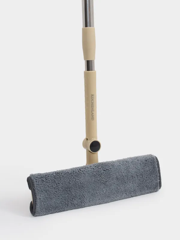 Window cleaning mop, with rag and scraper, beige, Clean, image-4