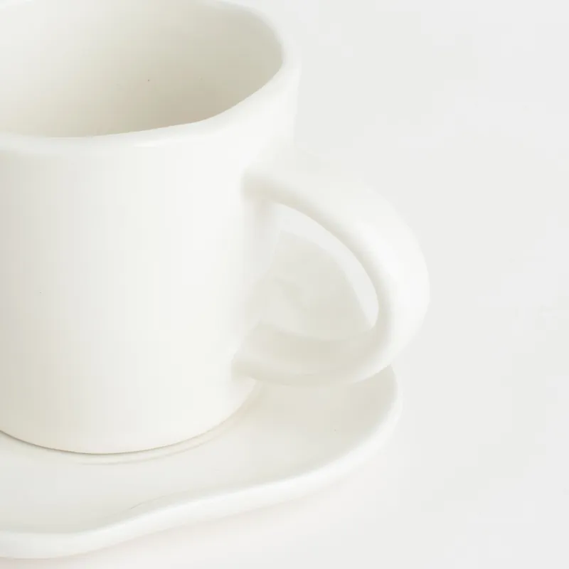 Tea pair, 1 person, 2 items, 250 ml, ceramic, white, Heart, Amour, image-1