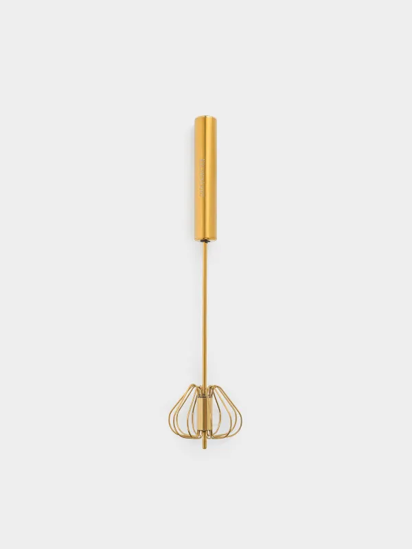 Rotating whisk, 26 cm, steel, golden, Device gold, image-0