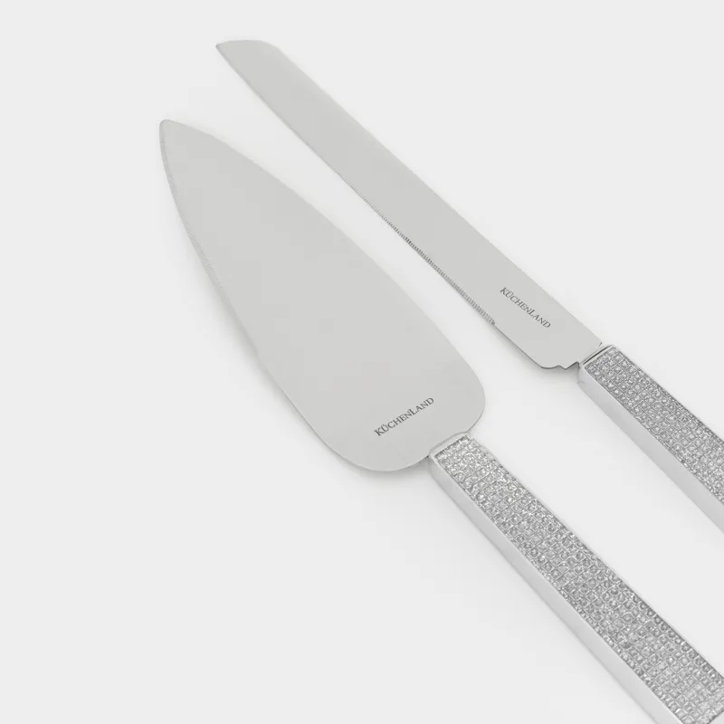 Cake serving equipment, 2 items, spatula / knife, steel, Winter antarctica, image-5