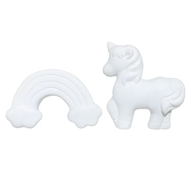Creative kit, 2 pcs, painting, ceramics, Unicorn and Rainbow, Unicorn, image-1