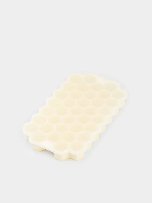 Ice and chocolate mold, 20 cm, 24 compartments, silicone, milky, Honeycomb, Honey, image-5