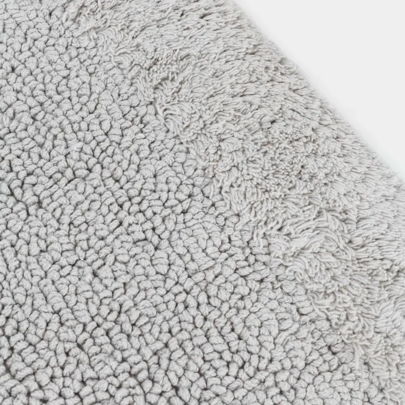 Bathroom mat, 40x60 / 50x80 cm, 2 pcs, Anti-slip, Cotton, Light grey, Metric, image-4