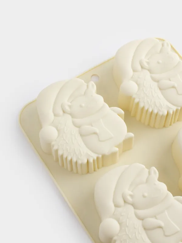 Muffin baking dish, 27x16 cm, 6 compartments, silicone, dairy, Hedgehogs, Bakery, image-2