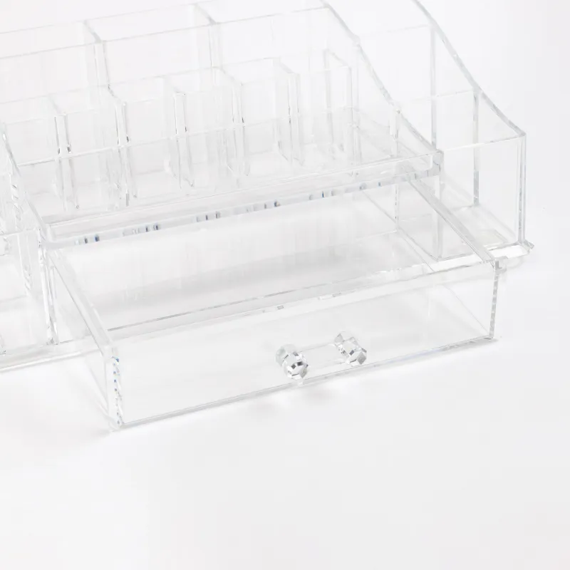 Organizer for cosmetics, 28x9 cm, 16 units, with drawer, plastic, Basic, image-4