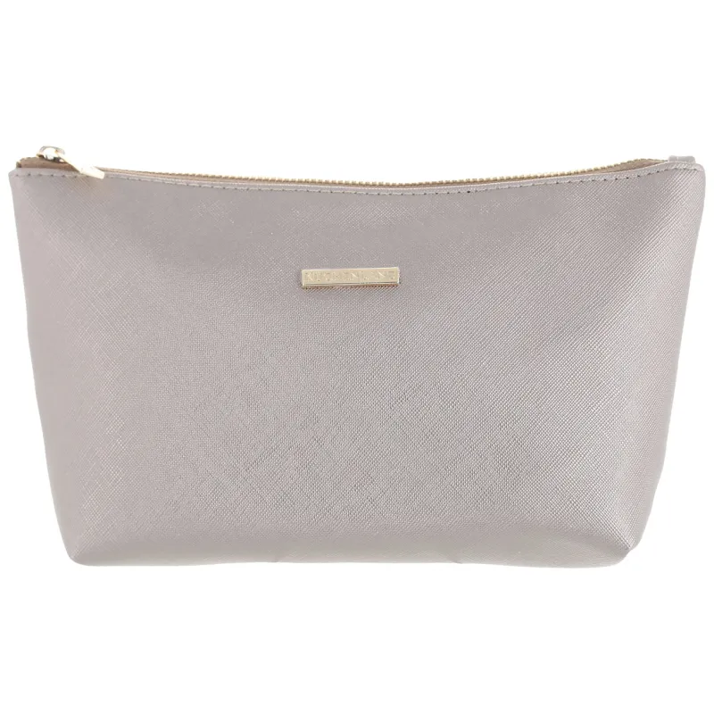 Cosmetic bag, 26x13 cm, polyurethane, golden, Beauty