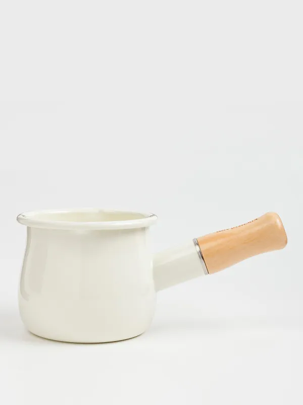 Turka, 550 ml, enameled metal/wood, milk, Nostalgia, image-0